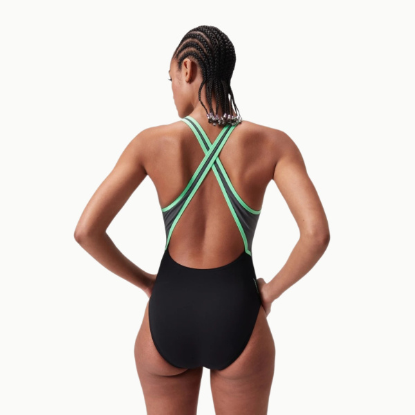 Купальник Speedo High Neck Splice Cross Back (Женский; 38 (50); Черный)